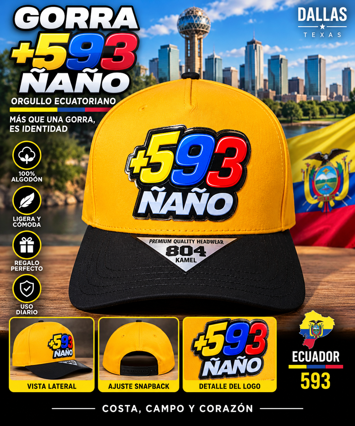 Gorra 593 Ňaňo Amarillo