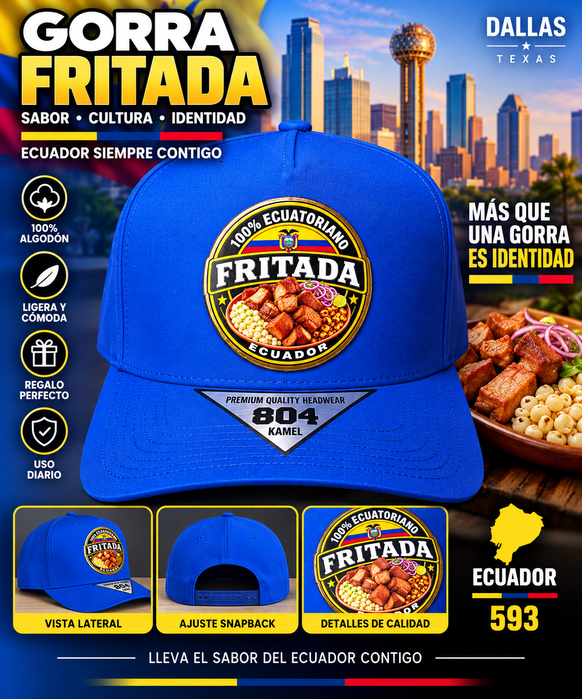 Gorra Fritada azul