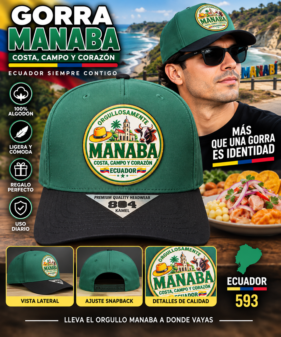 Gorra Manabi verde